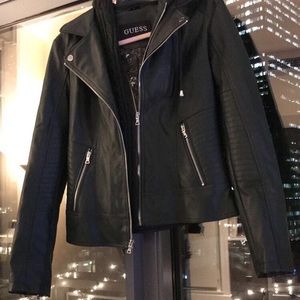 Leather touch guess jacket
